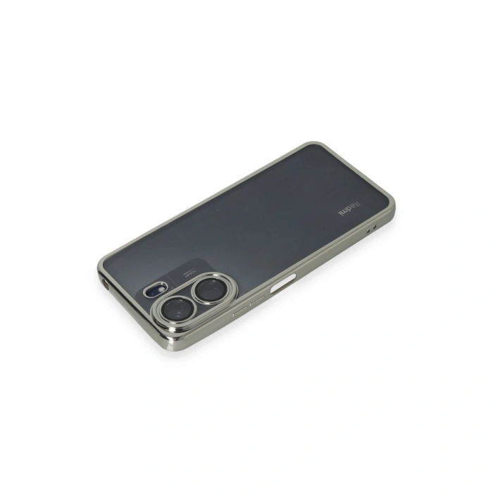Xiaomi Redmi 13c Kılıf Razer Lensli Silikon - Gümüş