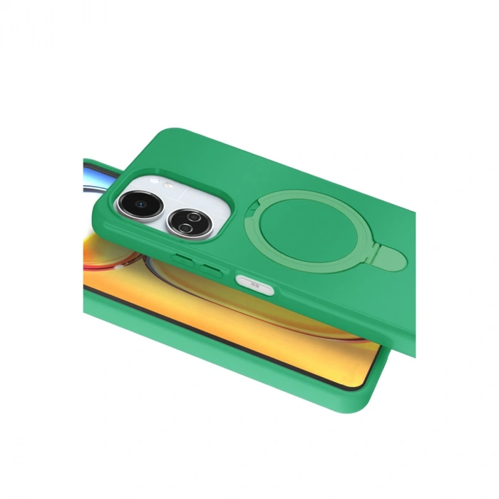 Xiaomi Redmi 13c Regal Magsafe Standlı Kapak - Yeşil