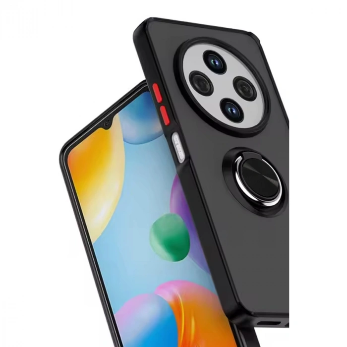 Xiaomi Redmi 14c Kılıf Montreal Yüzüklü Silikon Kapak - Kırmızı