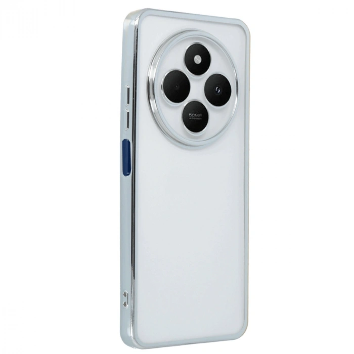 Xiaomi Redmi 14c Kılıf Razer Lensli Silikon - Gümüş