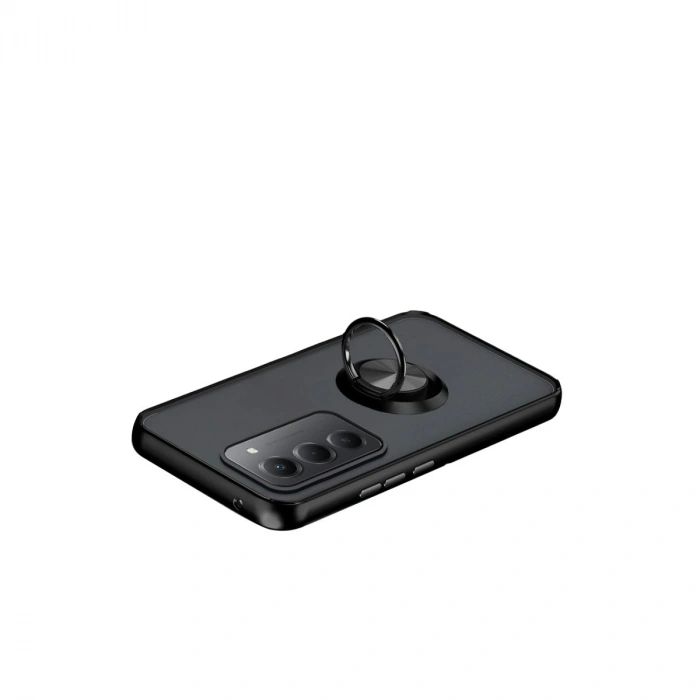 Xiaomi Redmi 15 4g Montreal Yüzüklü Silikon Kapak - Siyah