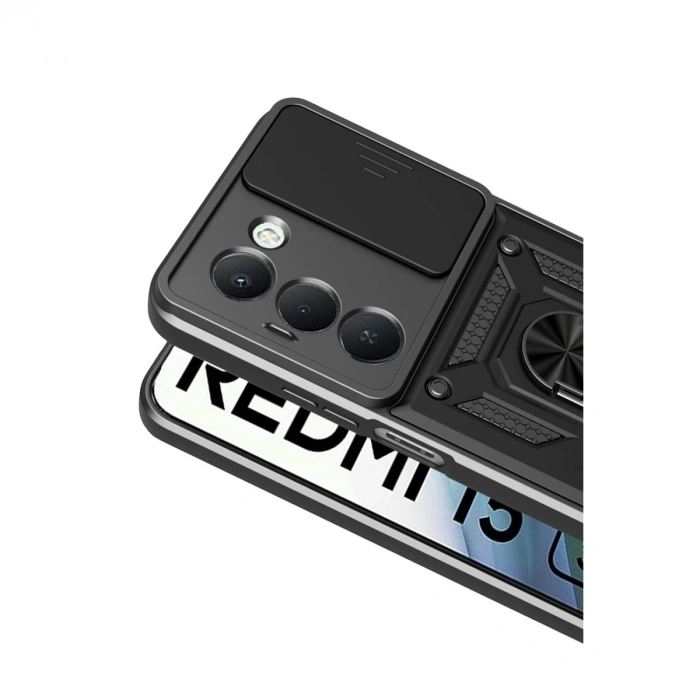 Xiaomi Redmi 15 4g Pars Lens Yüzüklü Silikon - Siyah