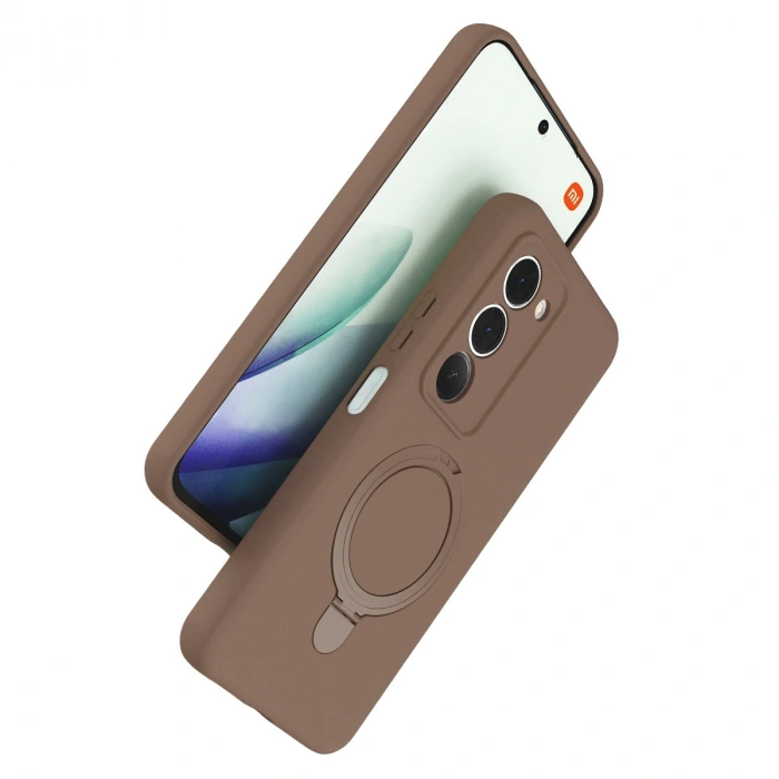 Xiaomi Redmi 15 4g Regal Magsafe Standlı Kapak - Çöl Titanyum