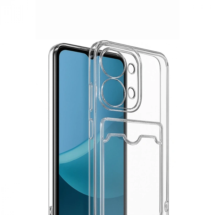 Xiaomi Redmi 15c 4g Kılıf Kart Şeffaf Silikon - Şeffaf