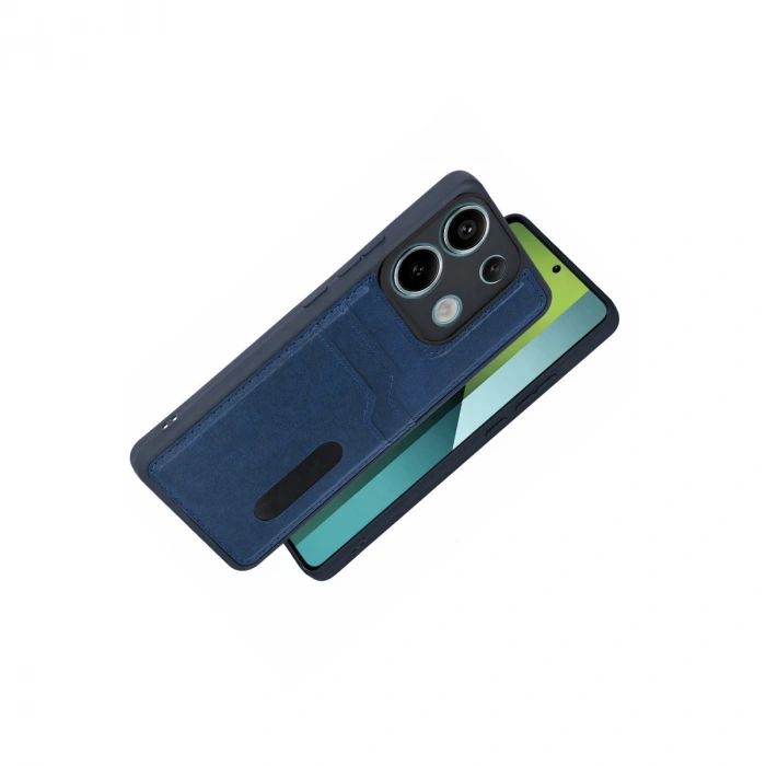 Xiaomi Redmi 15c 4g Sara Kartvizitli Deri Kılıf - Lacivert