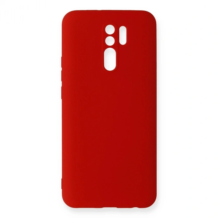 Xiaomi Redmi 9 Kılıf Nano İçi Kadife Silikon - Kırmızı