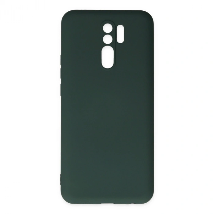 Xiaomi Redmi 9 Kılıf Nano İçi Kadife Silikon - Koyu Yeşil