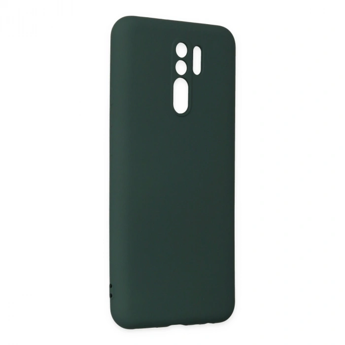 Xiaomi Redmi 9 Kılıf Nano İçi Kadife Silikon - Koyu Yeşil