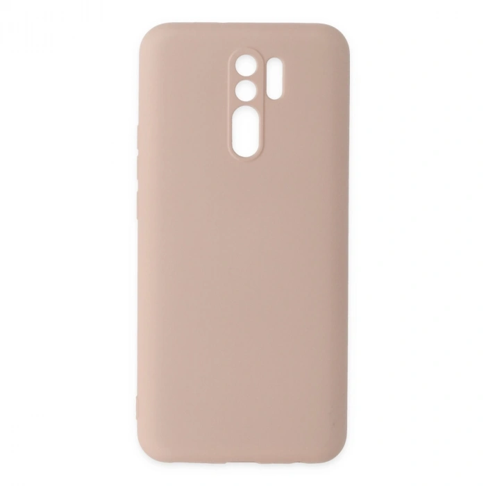 Xiaomi Redmi 9 Kılıf Nano İçi Kadife Silikon - Pudra