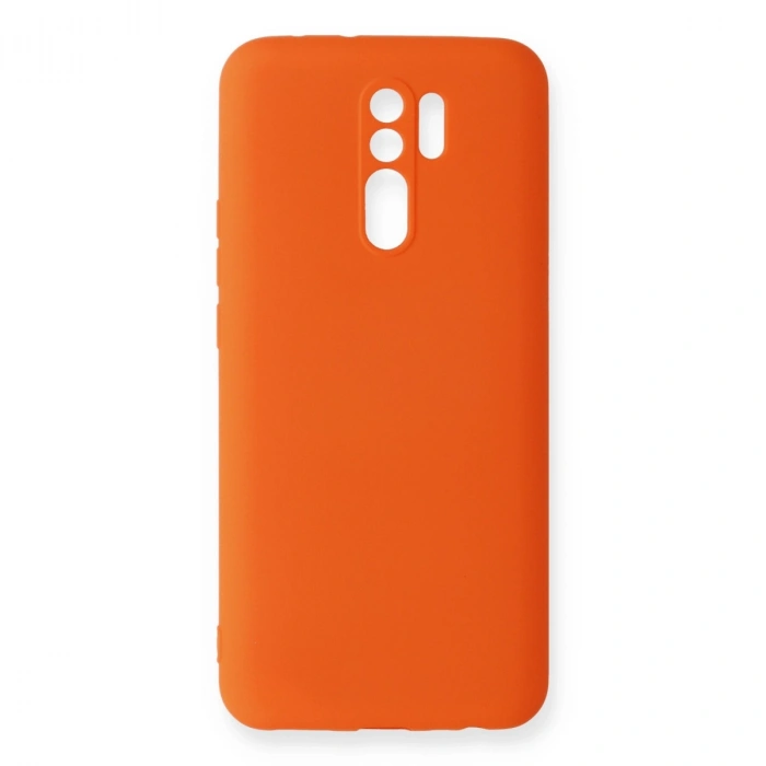 Xiaomi Redmi 9 Kılıf Nano İçi Kadife Silikon - Turuncu