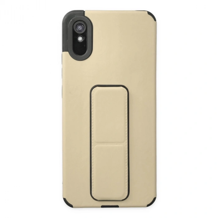 Xiaomi Redmi 9a Kılıf Mega Standlı Silikon - Gold