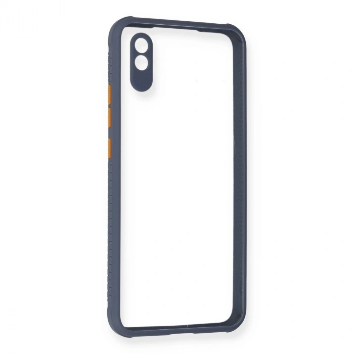 Xiaomi Redmi 9a Kılıf Miami Şeffaf Silikon - Gri