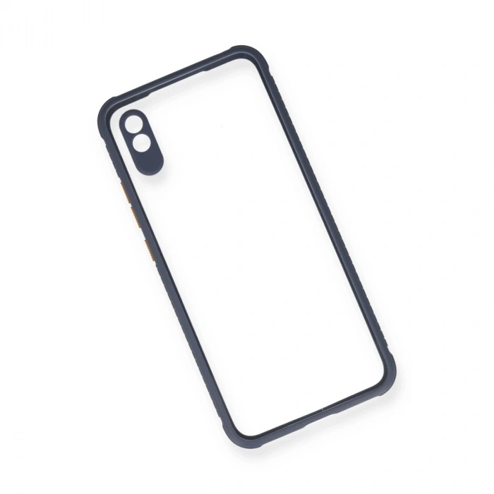 Xiaomi Redmi 9a Kılıf Miami Şeffaf Silikon - Gri