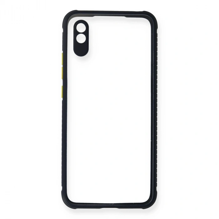 Xiaomi Redmi 9a Kılıf Miami Şeffaf Silikon - Lacivert