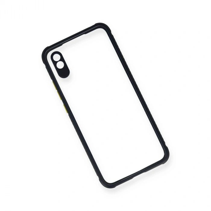 Xiaomi Redmi 9a Kılıf Miami Şeffaf Silikon - Lacivert