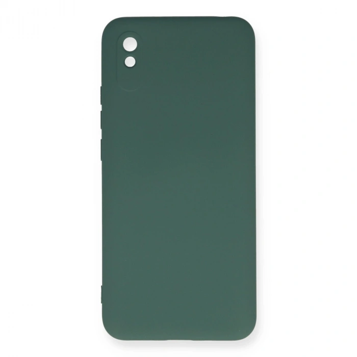 Xiaomi Redmi 9a Kılıf Nano İçi Kadife Silikon - Koyu Yeşil