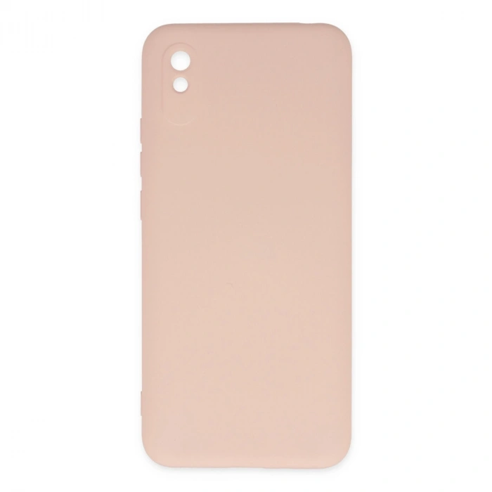 Xiaomi Redmi 9a Kılıf Nano İçi Kadife Silikon - Pudra