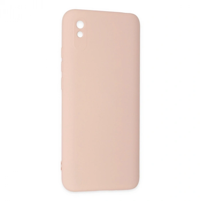 Xiaomi Redmi 9a Kılıf Nano İçi Kadife Silikon - Pudra