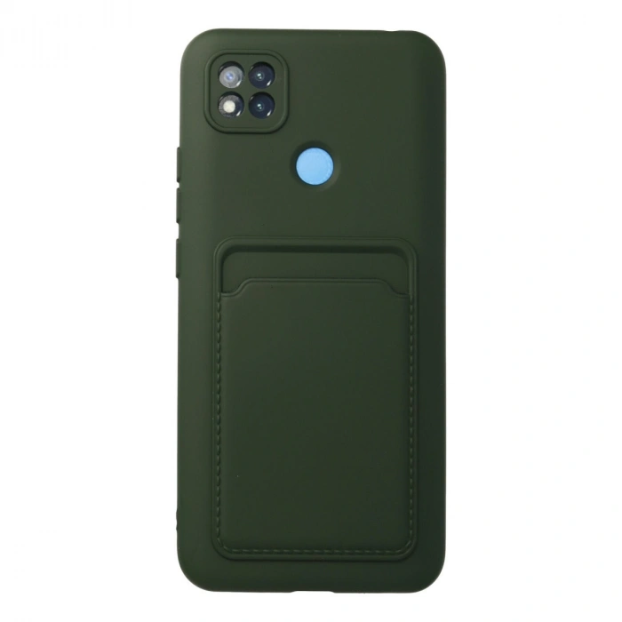 Xiaomi Redmi 9c Kılıf Kelvin Kartvizitli Silikon - Koyu Yeşil