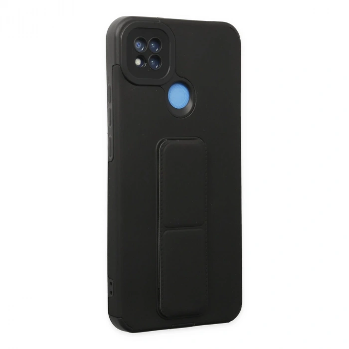 Xiaomi Redmi 9c Kılıf Mega Standlı Silikon - Siyah