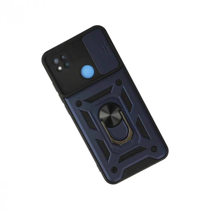 Xiaomi Redmi 9c Kılıf Pars Lens Yüzüklü Silikon - Lacivert