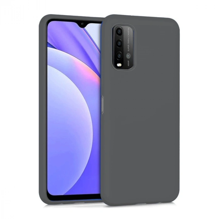 Xiaomi Redmi 9t Kılıf Nano İçi Kadife Silikon - Gri