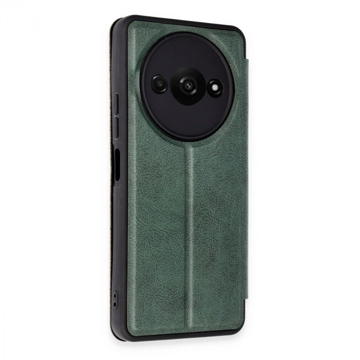 Xiaomi Redmi A3 4g Kılıf Flip Cover - Koyu Yeşil