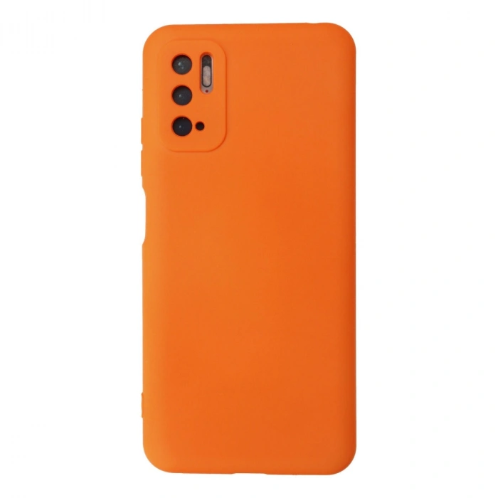 Xiaomi Redmi Note 10 5g Kılıf Nano İçi Kadife Silikon - Turuncu