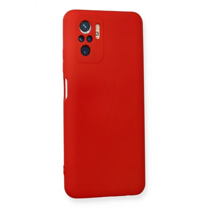 Xiaomi Redmi Note 10 Kılıf Nano İçi Kadife Silikon - Kırmızı