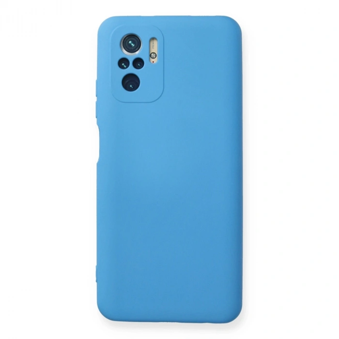 Xiaomi Redmi Note 10 Kılıf Nano İçi Kadife Silikon - Mavi
