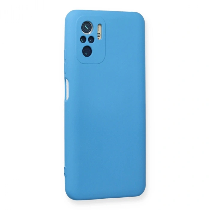 Xiaomi Redmi Note 10 Kılıf Nano İçi Kadife Silikon - Mavi