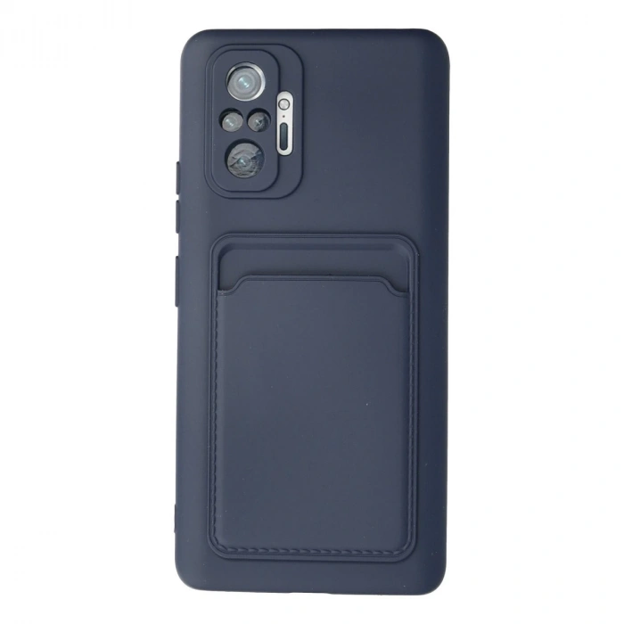 Xiaomi Redmi Note 10 Pro Kılıf Kelvin Kartvizitli Silikon - Lacivert