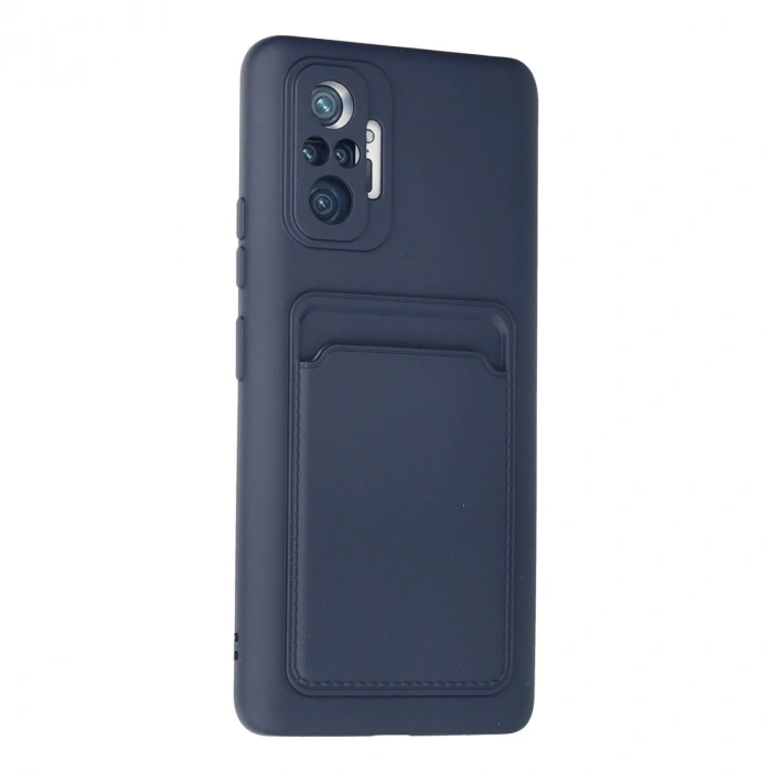 Xiaomi Redmi Note 10 Pro Kılıf Kelvin Kartvizitli Silikon - Lacivert