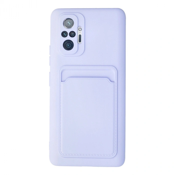 Xiaomi Redmi Note 10 Pro Kılıf Kelvin Kartvizitli Silikon - Lila