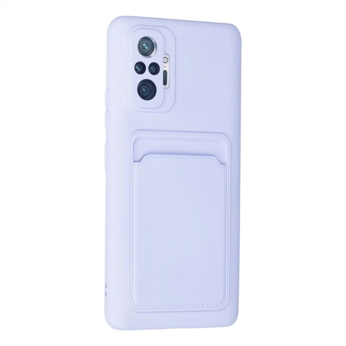 Xiaomi Redmi Note 10 Pro Kılıf Kelvin Kartvizitli Silikon - Lila