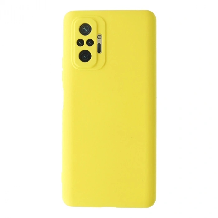 Xiaomi Redmi Note 10 Pro Kılıf Nano İçi Kadife Silikon - Sarı