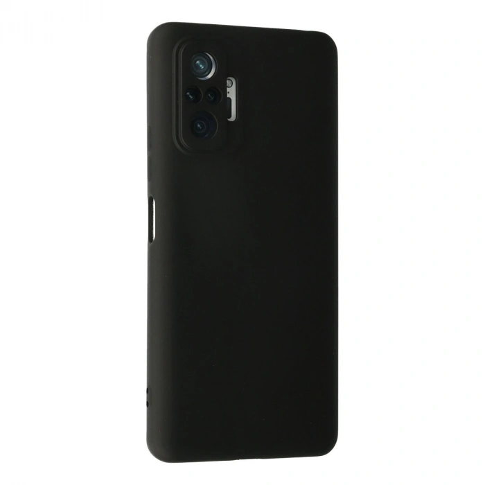 Xiaomi Redmi Note 10 Pro Kılıf Nano İçi Kadife Silikon - Siyah