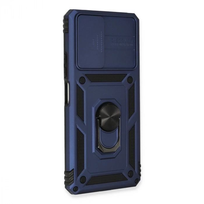 Xiaomi Redmi Note 10 Pro Kılıf Pars Lens Yüzüklü Silikon - Lacivert