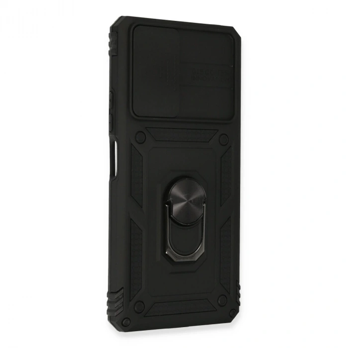 Xiaomi Redmi Note 10 Pro Kılıf Pars Lens Yüzüklü Silikon - Siyah