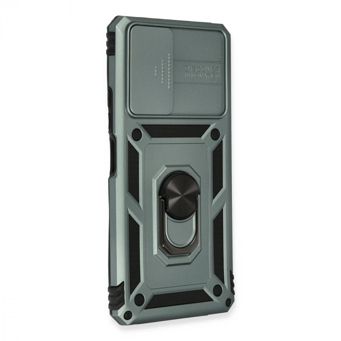 Xiaomi Redmi Note 10 Pro Kılıf Pars Lens Yüzüklü Silikon - Yeşil