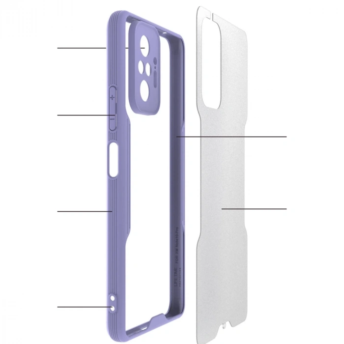 Xiaomi Redmi Note 10 Pro Kılıf Platin Silikon - Pembe