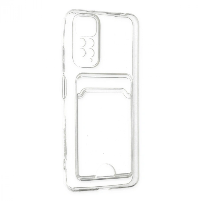 Xiaomi Redmi Note 11 Kılıf Kart Şeffaf Silikon - Şeffaf