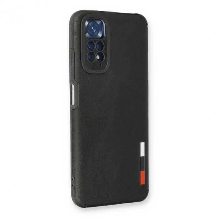 Xiaomi Redmi Note 11 Kılıf Loop Deri Silikon - Siyah