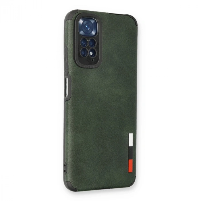 Xiaomi Redmi Note 11 Kılıf Loop Deri Silikon - Yeşil