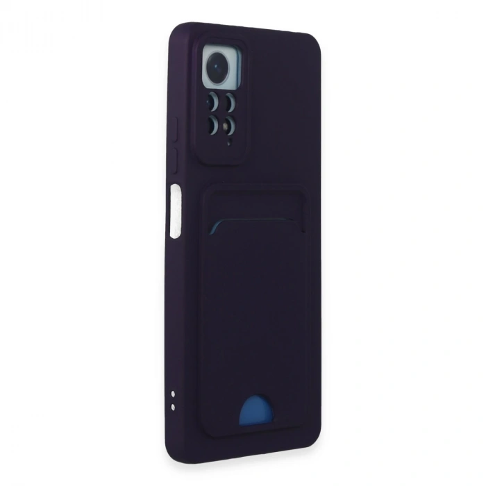 Xiaomi Redmi Note 11 Pro Kılıf Kelvin Kartvizitli Silikon - Derin Mor