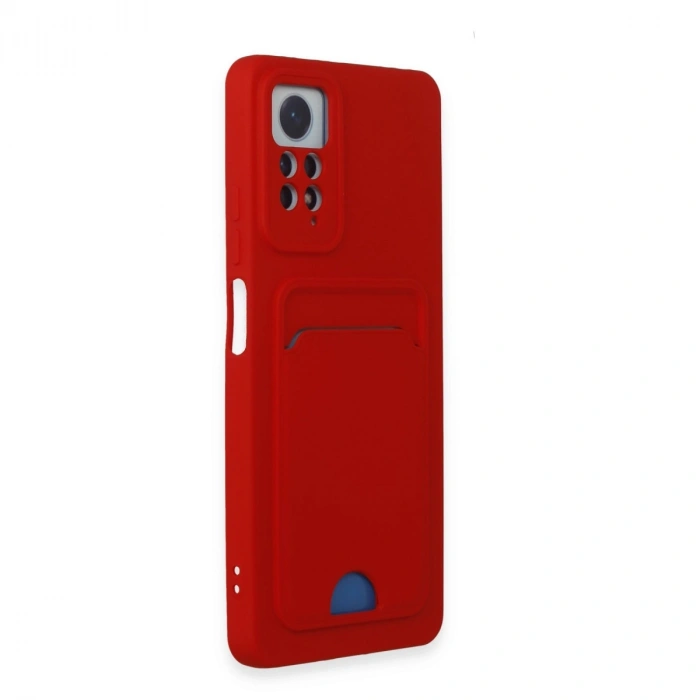 Xiaomi Redmi Note 11 Pro Kılıf Kelvin Kartvizitli Silikon - Kırmızı