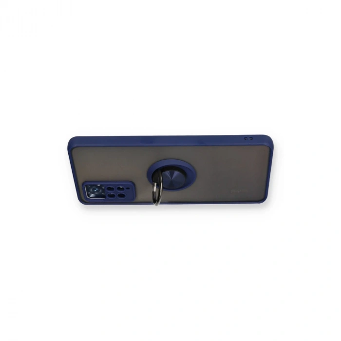 Xiaomi Redmi Note 11 Pro Kılıf Montreal Yüzüklü Silikon Kapak - Lacivert