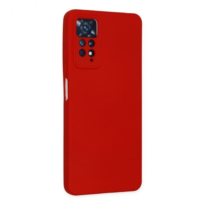 Xiaomi Redmi Note 11 Pro Kılıf Nano İçi Kadife Silikon - Kırmızı