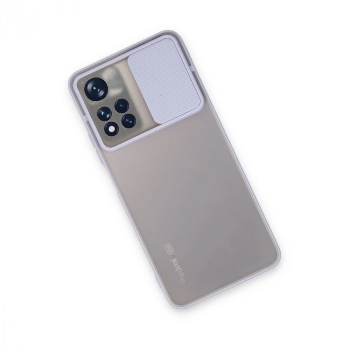 Xiaomi Redmi Note 11 Pro Plus 5g Kılıf Palm Buzlu Kamera Sürgülü Silikon - Lila