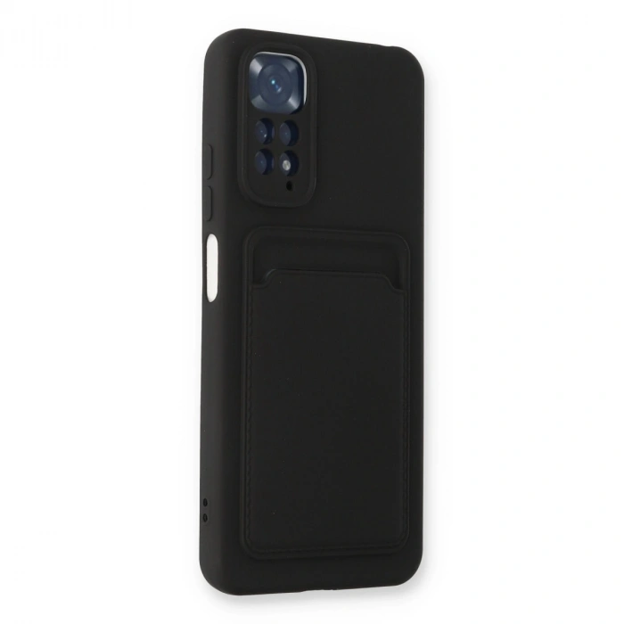 Xiaomi Redmi Note 11s Kılıf Kelvin Kartvizitli Silikon - Siyah